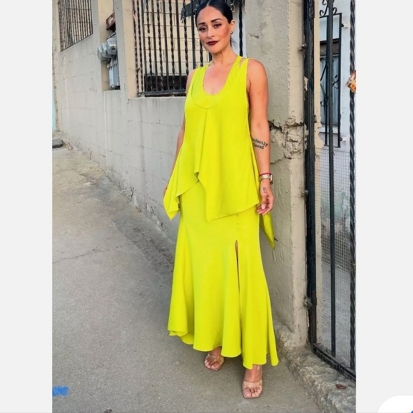 ZARA FLOWY DRESS WITH CAPE SIZE S - Picture 5 of 14